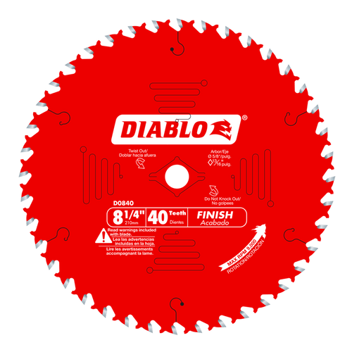 Diablo 8-1/4 in. 40-tooth finish circular saw blade