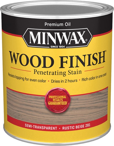 Minwax Rustic Beige 281 Wood Finish Stain Quart