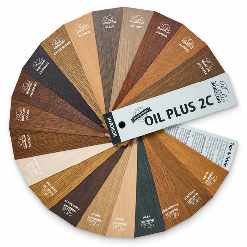 Rubio Monocoat Oil Plus 2C paper fan deck