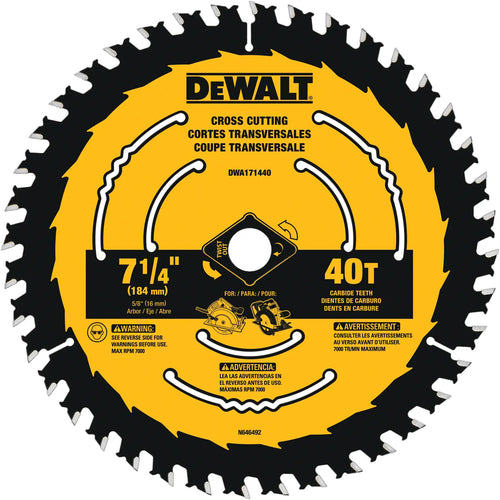 DEWALT 7-1/4 in. 40-tooth carbide circular saw blade