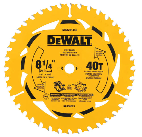 DEWALT 8-1/4 in. 40-tooth circular saw blade