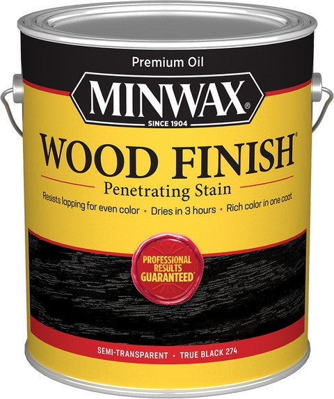 Minwax True Black 274 Wood Finish Stain Gallon