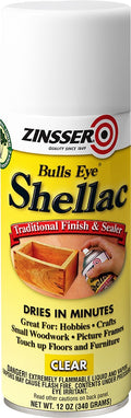 Zinsser Bulls Eye Clear Shellac Spray 12oz
