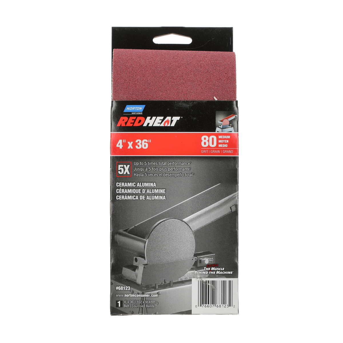 Norton Red Heat CA Cloth Sanding Belt 36 grit 66254462032