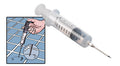 Crain adhesive syringe with needle