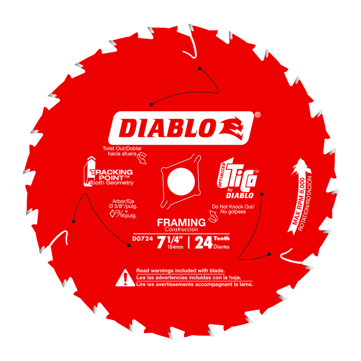 Diablo 7-1/4 in. 24-tooth framing circular saw blade