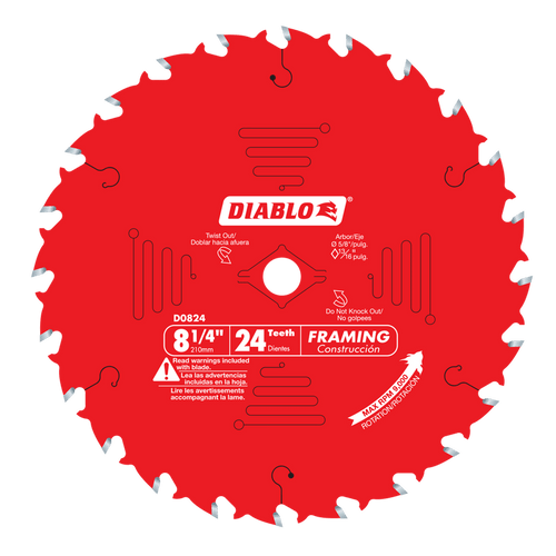 Diablo 8-1/4 in. 24-tooth framing circular saw blade