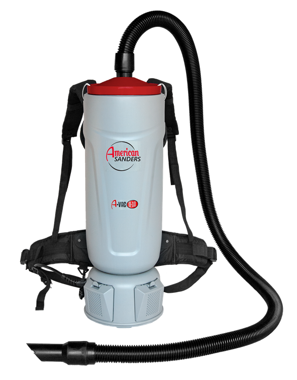 American Sanders AVAC Q-10 backpack vacuum with hose and tool kit