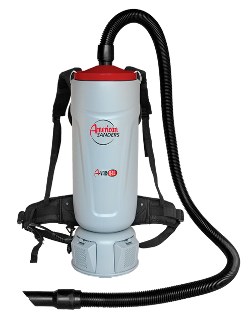 American Sanders AVAC Q-10 backpack vacuum with hose and tool kit