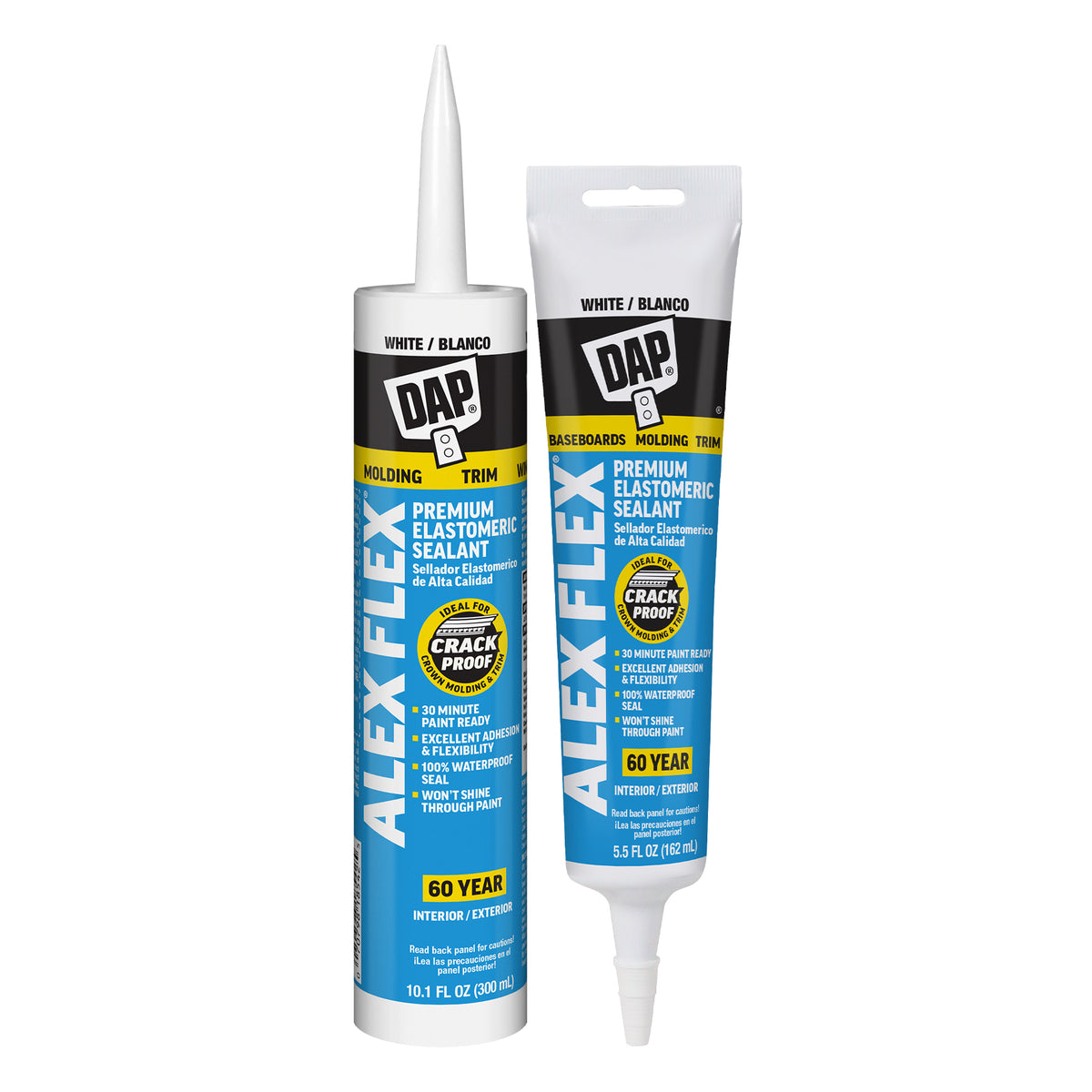 DAP Alex Flex premium molding and trim acrylic latex sealant white