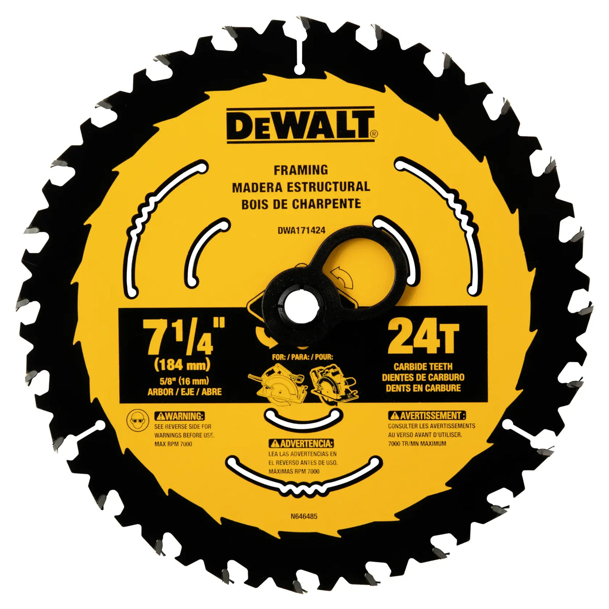 DEWALT 7-1/4 in. 24-tooth framing circular saw blade