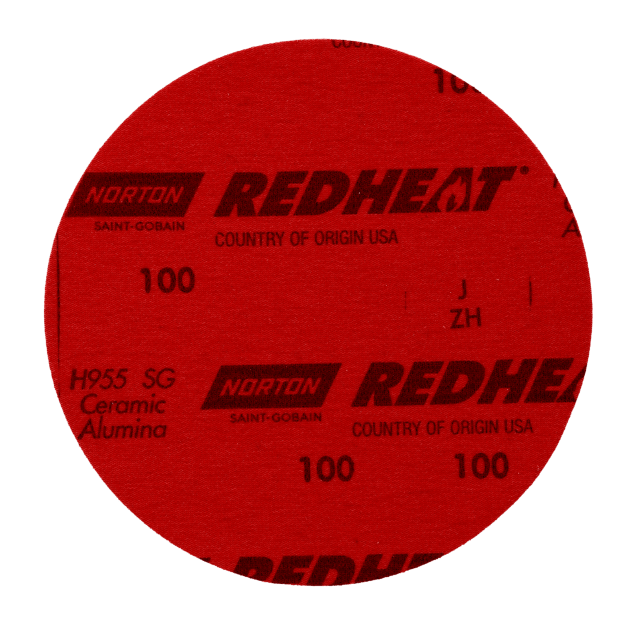 Norton Red Heat H955 Paper H&L Disc 8 in 100 grit 66261078110