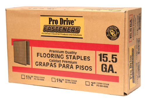 Pro-Drive Fasteners 15.5 gauge hardwood flooring staples carton