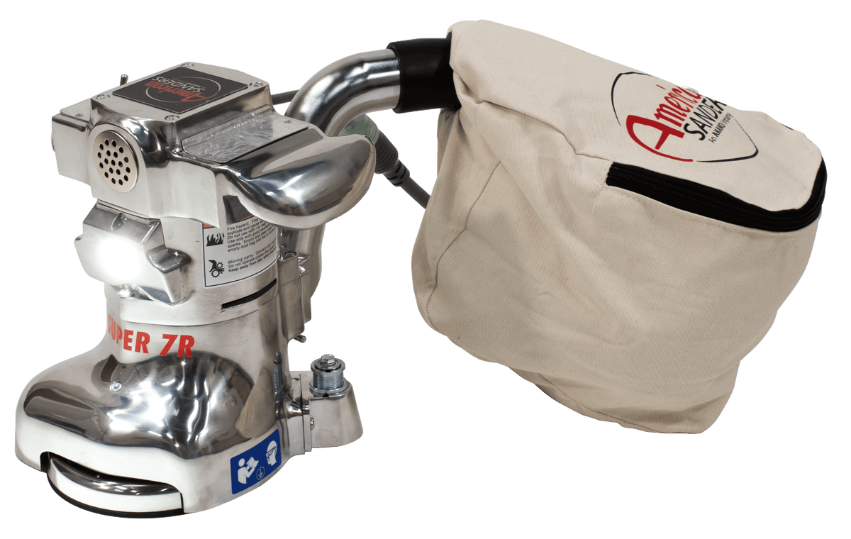 American Sanders Super 7R 7 inch wood floor edger with dust bag